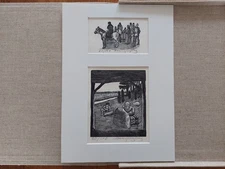 Sven LJUNGBERG Signed woodcut, 1998 (Folder Ljungbergmuseet)