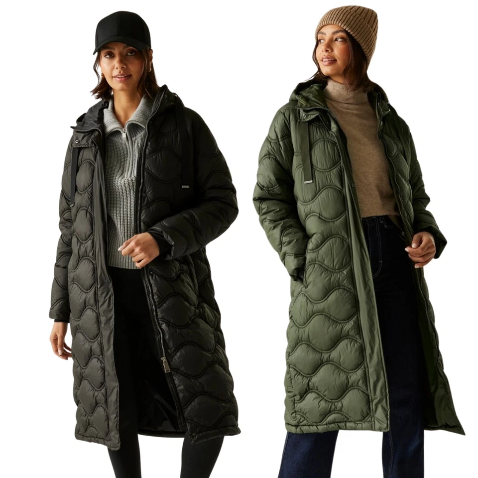 Chaqueta acolchada repelente al agua Embrie Longline Regatta para mujer