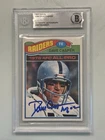 Dave Casper Graded And Signed Rookie Card Oakland Raiders BECKETT AUTHENTIC