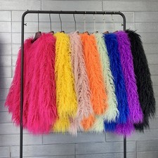 Women Shaggy Faux Fur Fleece Coat Ladies Winter Warm Jackets Cardigan Outdoor UK