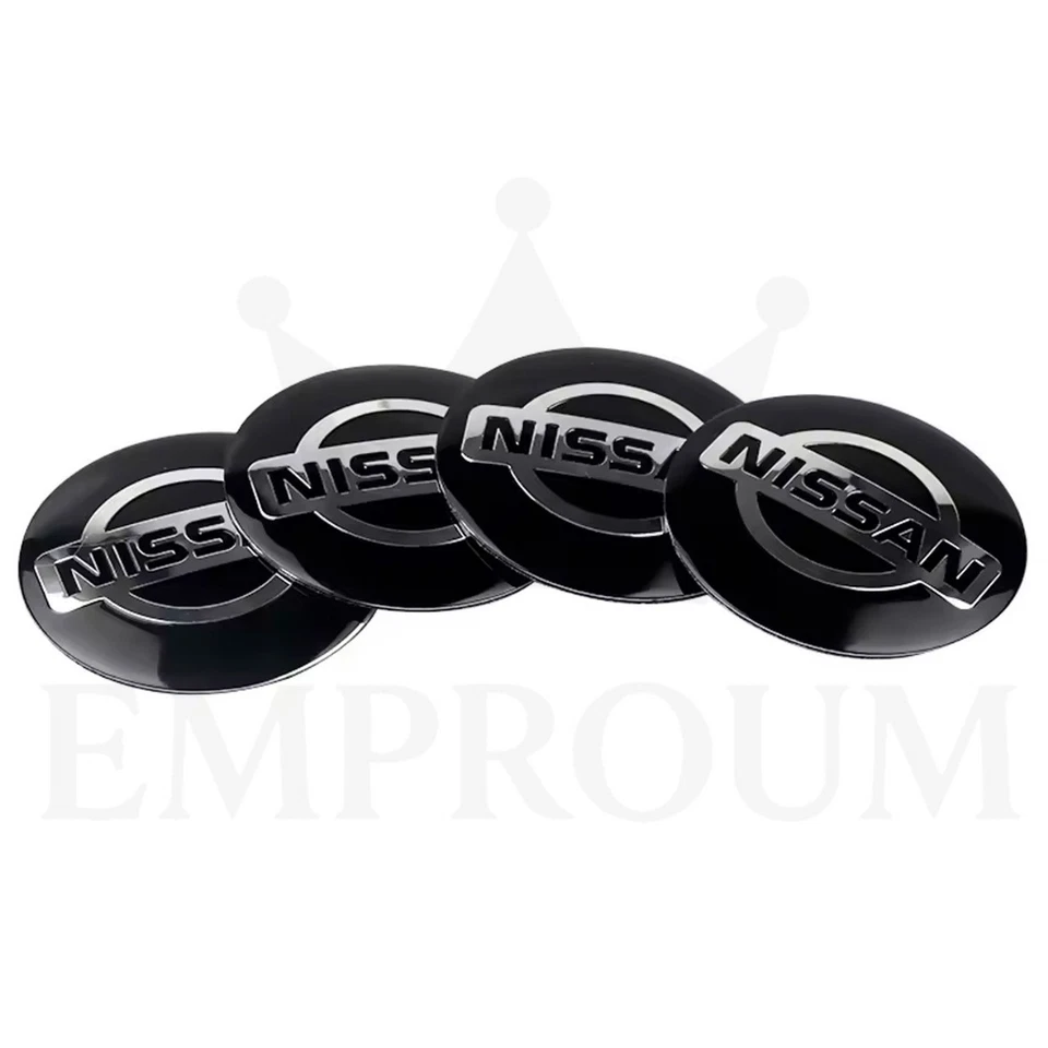 Set of 4 Nissan Wheel Center Cap Stickers  56mm For Nissan  Foto 2 de 4