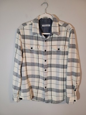 Outerknown Blanket Shirt Men's M Plaid Multi Button-Up Flannel Organic Cotton