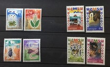 FAROE ISLANDS #215-218 & #270-273. FLORA & FAUNA AND FOLK TALE SCENES. MNH