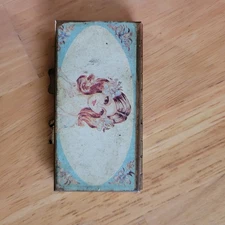 Antique Victorian Compact Dual Mirrors Gold Tone