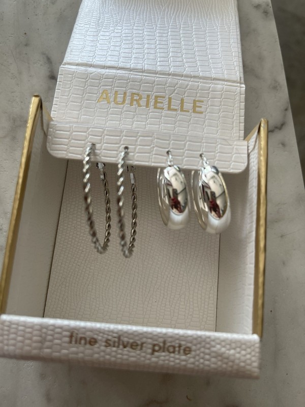 Aurielle Fine Silver Plate Earrings 2 Pair From Kohls Dept Store