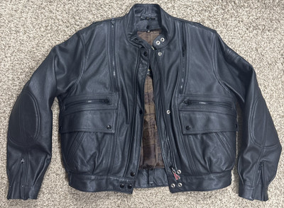 Hein Gericke Mens 42 W Echt Leder Amazing biker Bomber Leather Jacket VTG Unique