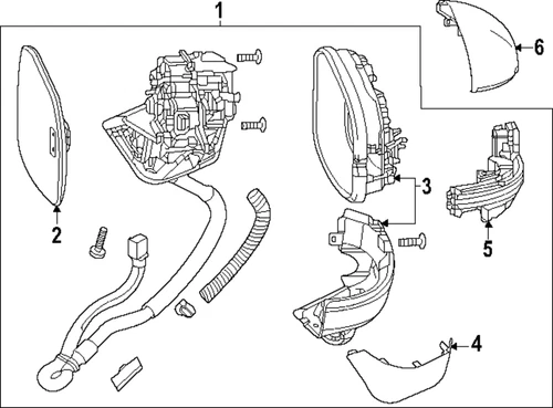 Genuine Honda 2023-2024 Honda CR-V - Mirror Assembly 76208-3A0-A12