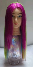 Hairdresser Practice Mannequin Multi Color Mostly 22" BHF HAIR