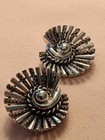 Marboux Marcel Boucher Silver Tone Spiral Fan Clip On Earrings — photo 5