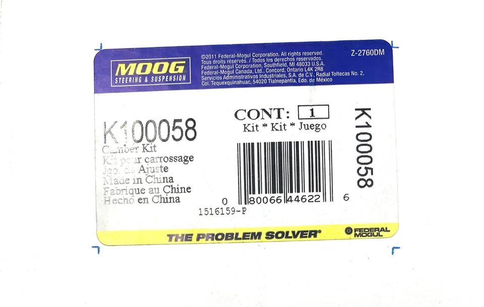 Kit de inclinación de rueda de alineación MOOG MS40081 para K100058 81320B aj para Ford varios Foto 3 de 4