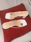 Fashion Nova Women's White Strappy Square Toe Block Heel Slip-On Sandals 9 — photo 6