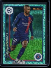 Ousmane Dembele  2023-24 Topps Merlin #94 Aqua Speckle Refractor 190/199 -PSG