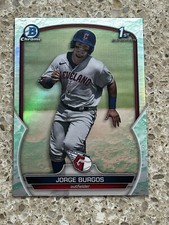 2023 1st Bowman Chrome Lunar Glow Refractor BCP-98 Jorge Burgos Guardians