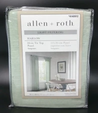 Allen+Roth Harlow - Tie Top Panel - Seagreen - 50x84” - 4140912 Seagreen