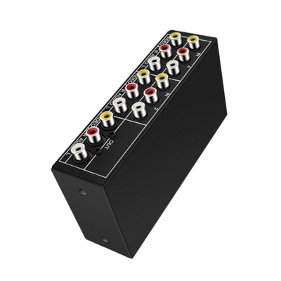 4 Port 3RCA AV Audio Video switcher 4 in 1 Out 1 in 4 Out Compatible with DVD...