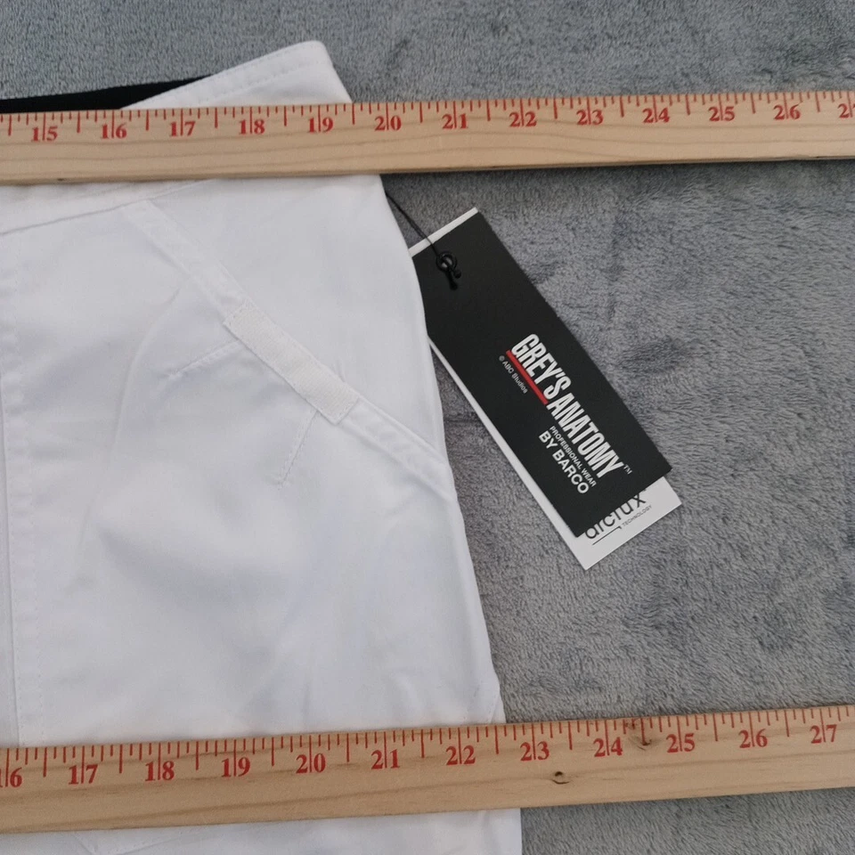 Pantalones Médicos Grey's Anatomy Para Mujer XL Blanco Estilo #4245 Nuevos Con Defecto Foto 3 de 4