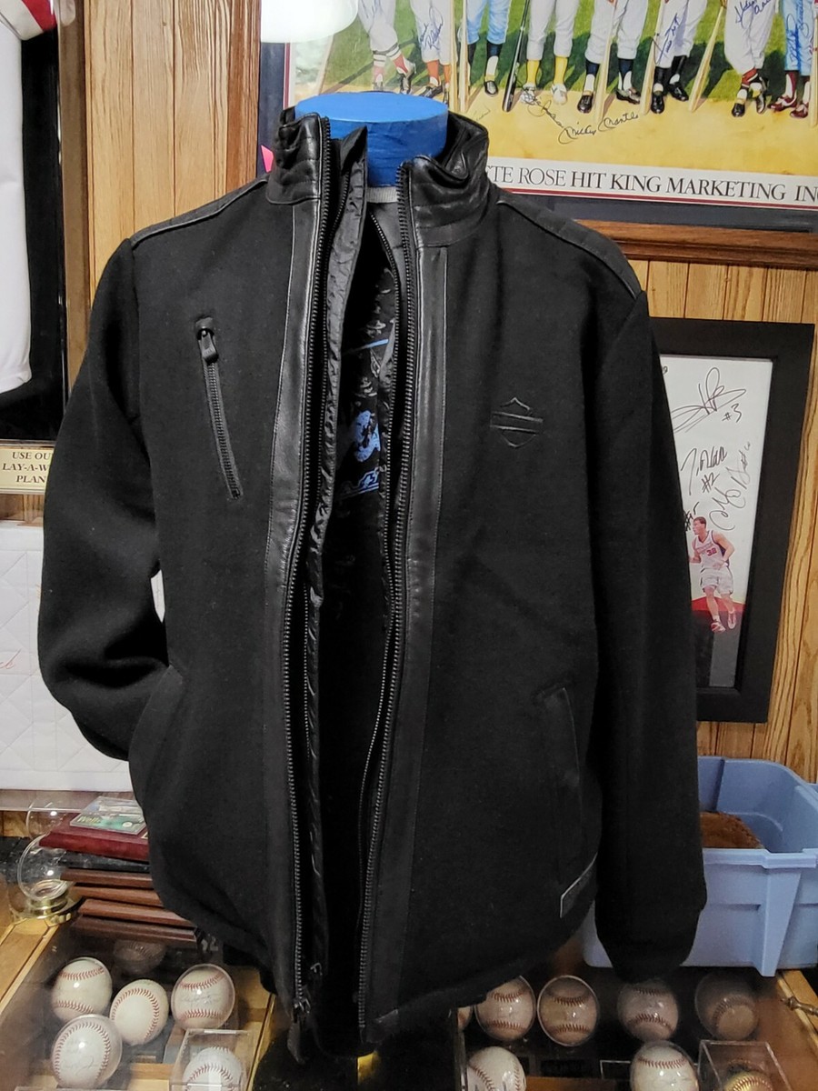 Harley-Davidson Men's Wool Slim Fit Varsity Style Jacket Coat