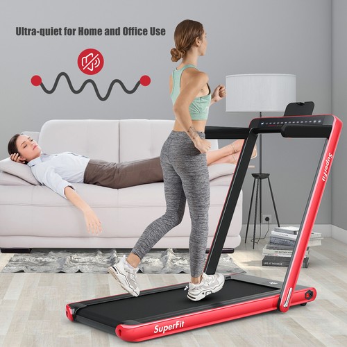 2.25HP 2 in 1 Dual Display Folding Jogging Machine Treadmill APP Speaker - Picture 3 of 7