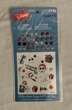 Nightmare Before Christmas 30 Pieces Sticker Earrings 20 Pieces Tattoos