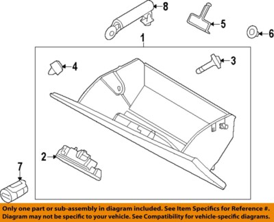 FORD OEM Instrument Panel Dash Glove Box Compartment-Lock Cylinder 9G1Z5406082A