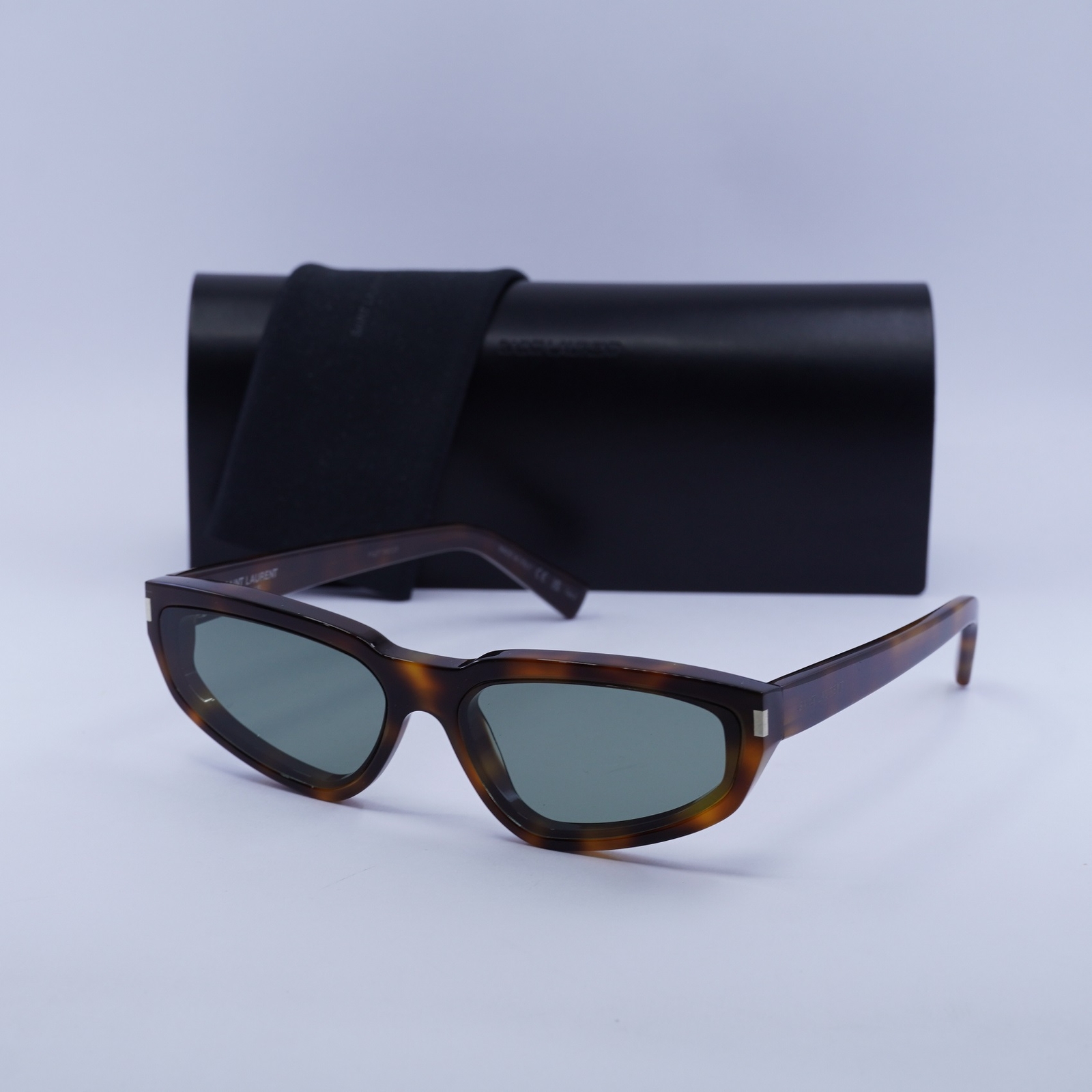 Occhiali da sole Saint Laurent SL634 NOVA 003 avana chiaro verde 61 15 145 nuovi originali...