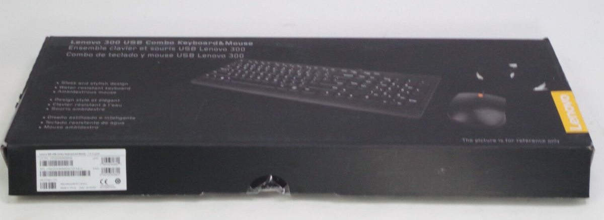Lenovo 300 USB Combo Keyboard Mouse US English 190793628601|