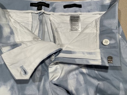 NWT Banana Republic Pants Grey White Abstract Stretch Cotton Ryan Womens Size 10 - Picture 7 of 9