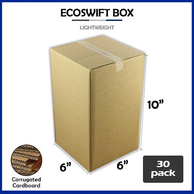 30 10x6x4 "EcoSwift" Brand Cardboard Box Packing Mailing Shipping Corrugated