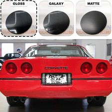 Glossy Black Rear Plate Plastic Letters Inserts Corvette C4 1984 - 1990
