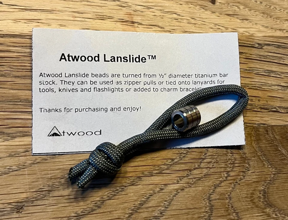 Peter Atwood Mini Racing Stripe Lanslide Titanium Bead 2010 Vintage Discontinued - Image 3 of 4