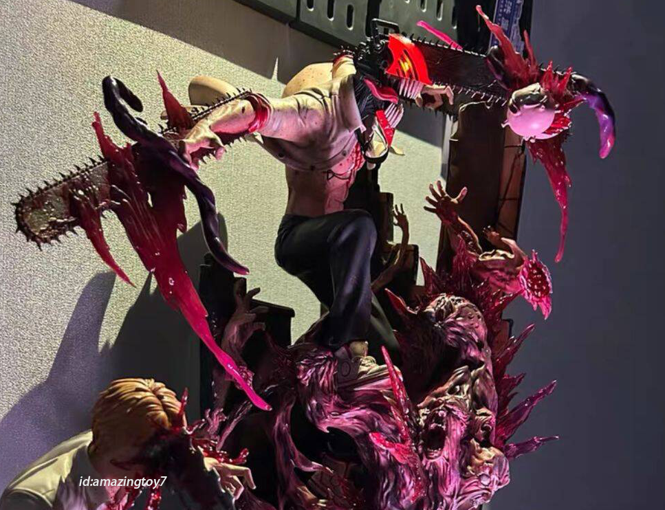ZaoHua Studio Chainsaw Man Denji Resin Model Statue 1/6 H51cm Led