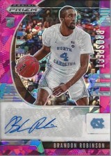 2020-21 Panini Prizm Draft Picks Prospect Auto Pink Ice 41 Brandon Robinson Auto