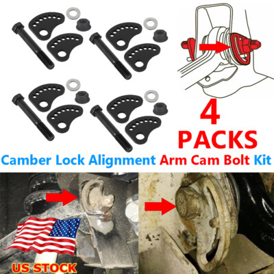 Camber Lock Alignment Fix For Silverado 99-18 Sierra 1500 Upper Arm Cam Bolt Kit