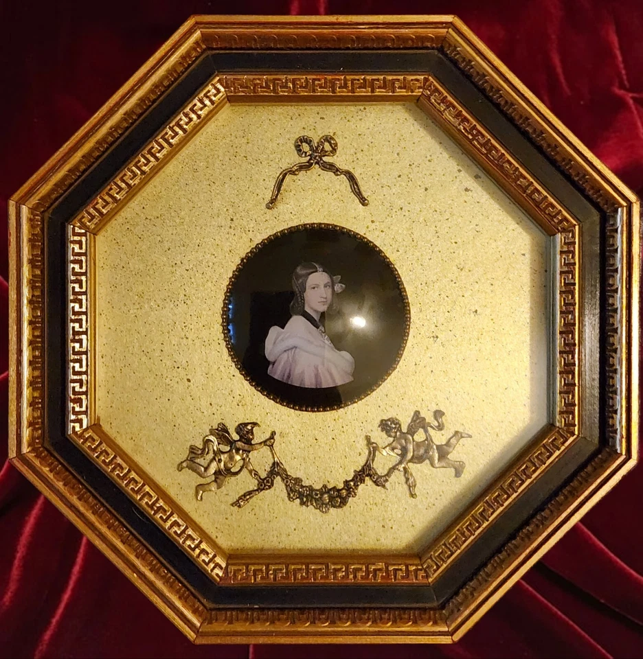 Juego camafeo enmarcado vintage de Andrew Kolb & Son - *RARO* ¡Juego completo de 5 piezas! Foto 3 de 4