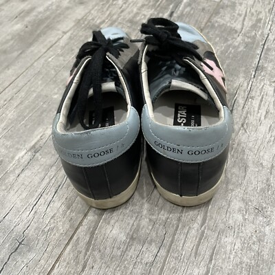 GOLDEN GOOSE Superstar Low Top Sneakers Black Pink Star Private