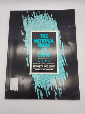 The National Book Of Lists, 1992: Top Businesses In 50 Categories