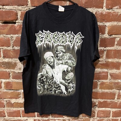 2010 Rare VTG Exodus Licensed Bob Tyrrell Signature Zombie Shirt Sz Large T26