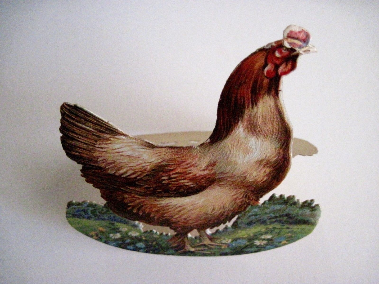 Antique Paper Chicken Die Cut That Rocks * | eBay