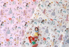 Disney Princess Snow white Cinderella Fabric made in Korea by the Half Yard