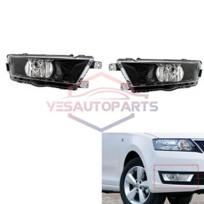 For SKODA Rapid 2013-2017 Front Bumper Fog Lamp Driving Light Pair