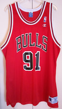 Dennis Rodman 91 Chicago Bulls Jersey MINT NBA Champion 97-98 Red 48 XL