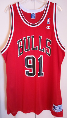 〜CHICAGO BULLS RODMAN 91〜 Vintage 90s Champion Chicago Bulls NBA #91 Dennis Rodman