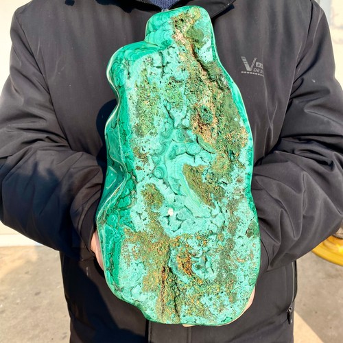 11.6LB Natural chrysocolla/Malachite transparent cluster rough mineral sample - Picture 17 of 21