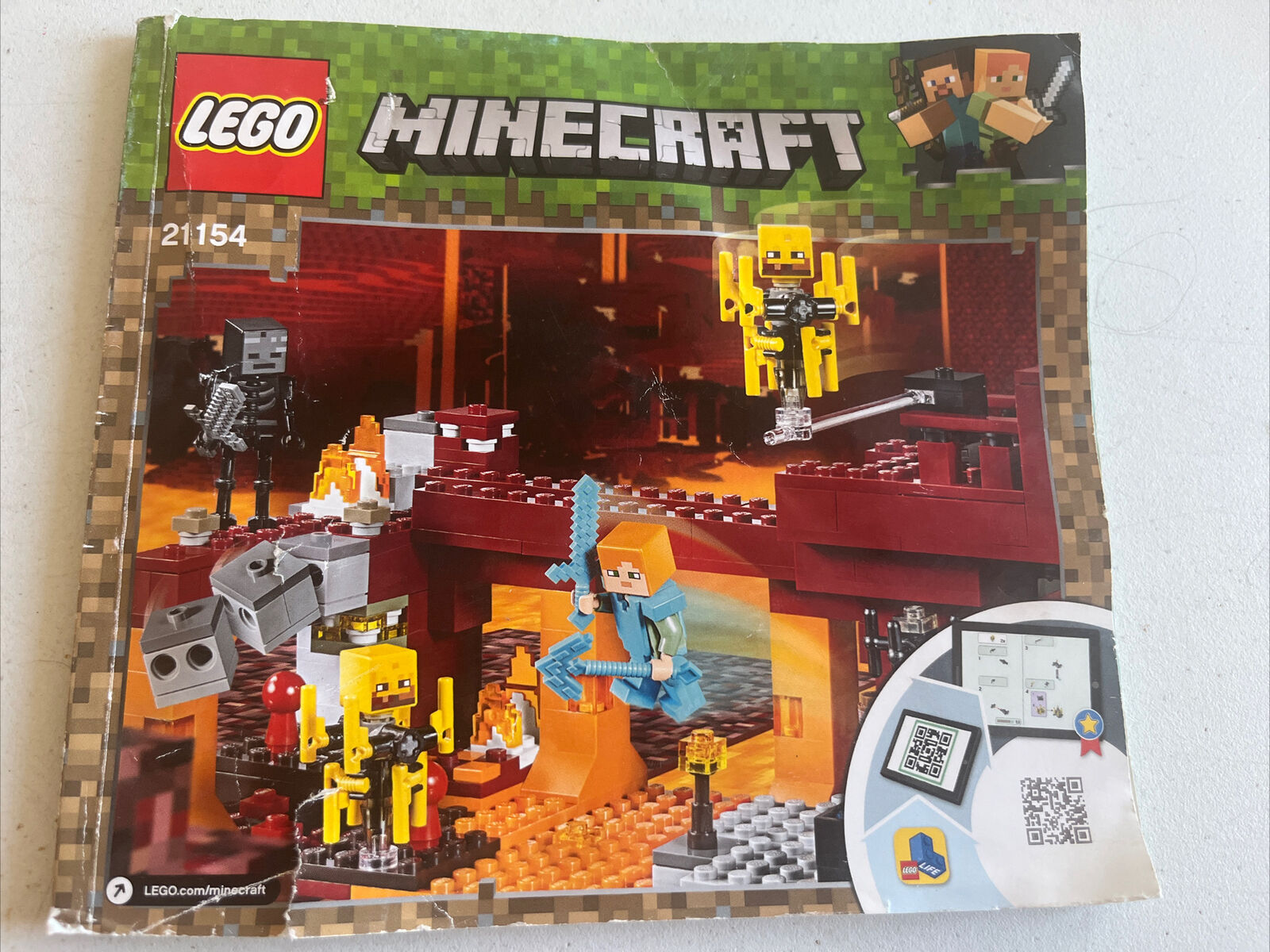 LEGO Minecraft 21154 - The Blaze Bridge Manual Only | eBay