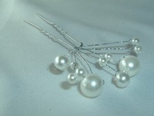 VINTAGE FAUX PEARL HAIR PIN BUN PIN WEDDING BRIDAL PROM UP-DO HAIR ACCESSORY
