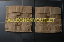 2 TWO MARPAT Molle Coyote Tan Side Plate Carriers For 8x8 Inch Panels / No Armor
