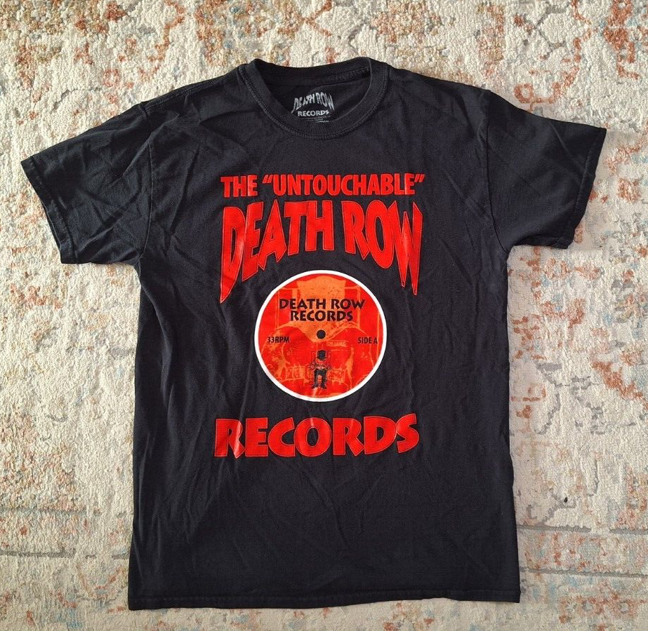 FILA Ripple Junction Death Row Records T Shirt Uomo M Medium Tee Nero Rosso