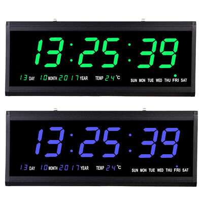 Uhr Digitale Uhr Große Wanduhr LED Datumanzeige & Temperatur Digital Wanduhr