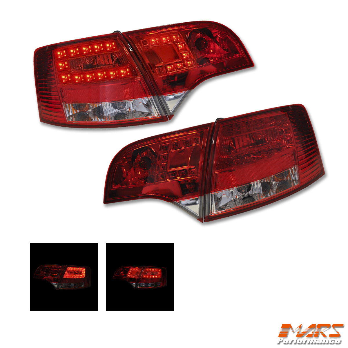 アウディA4 S4 RS4 B7セダン用LEDテールランプ 2005-2008y Full Smoked LED Tail Lights for AUDI A4 S4 S-Line B7 05-08 4