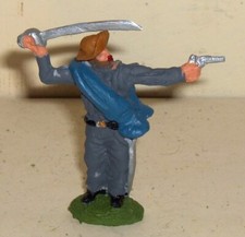 CIVIL WAR CONFEDERATE OFFICER FIRING PISTOL 54MM BY PLASTIC UNDER GROUND